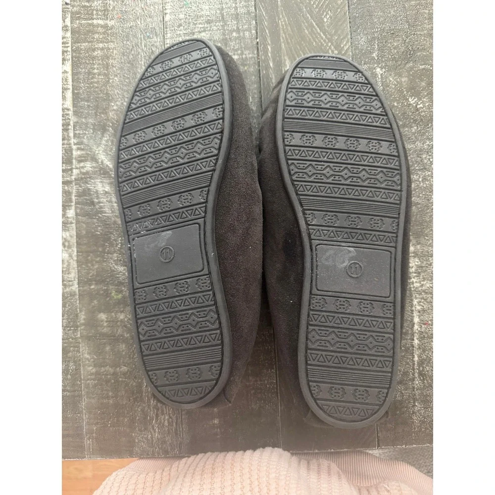 MOKKERS Men's Bruce Gray Suede Mocassin Slippers Size‎ 11 Gray Blue White Checks